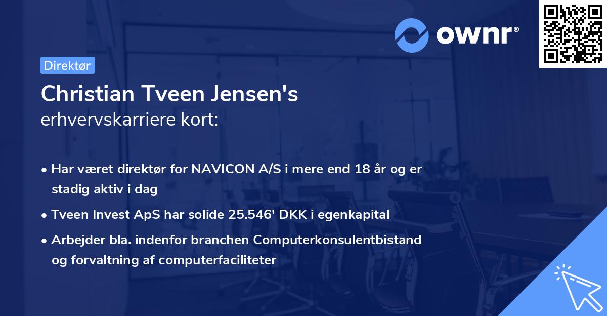 Christian Tveen Jensen's erhvervskarriere kort