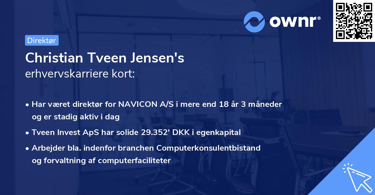 Christian Tveen Jensen's erhvervskarriere kort