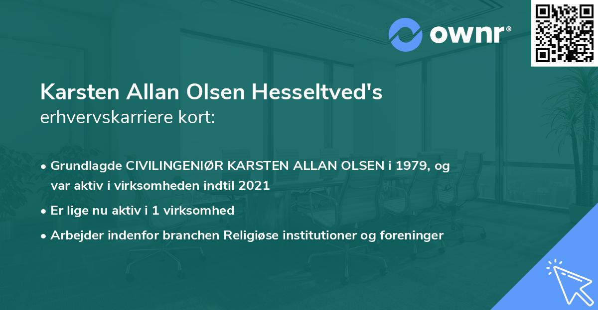 Karsten Allan Olsen Hesseltved's erhvervskarriere kort