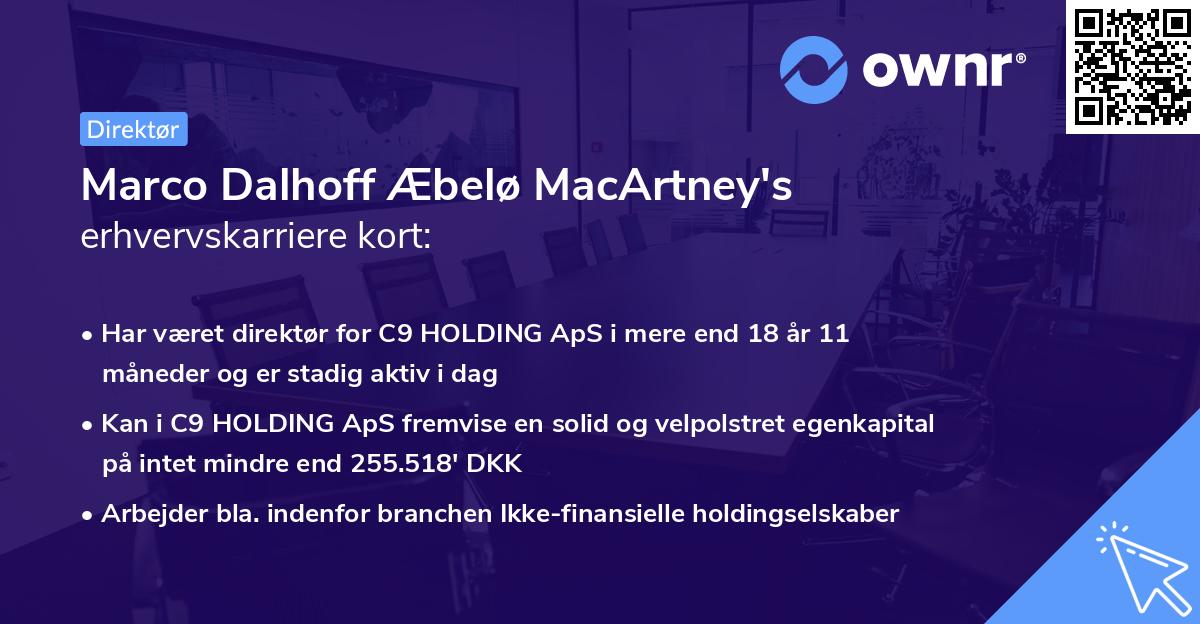 Marco Dalhoff Æbelø MacArtney's erhvervskarriere kort