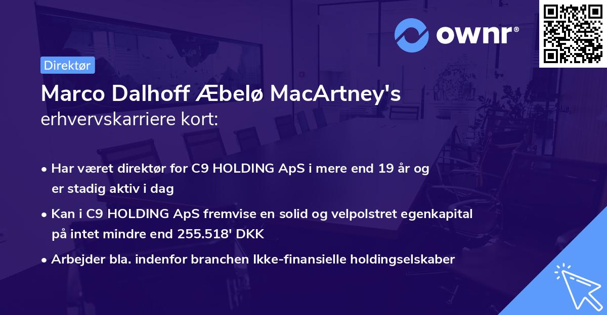 Marco Dalhoff Æbelø MacArtney's erhvervskarriere kort