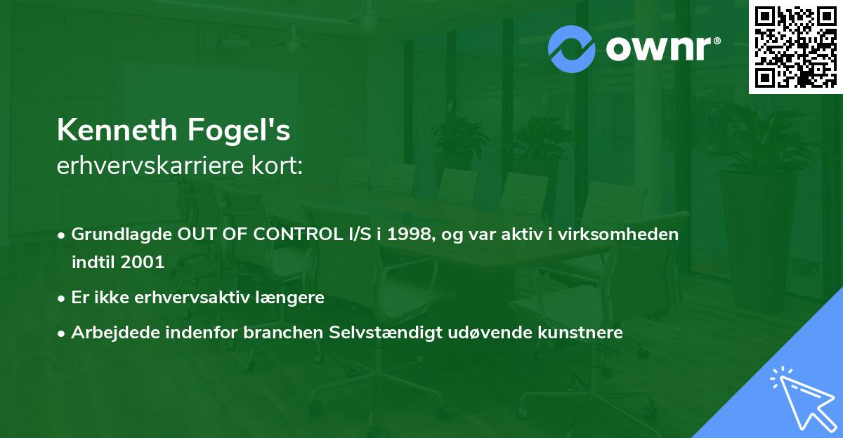 Kenneth Fogel's erhvervskarriere kort