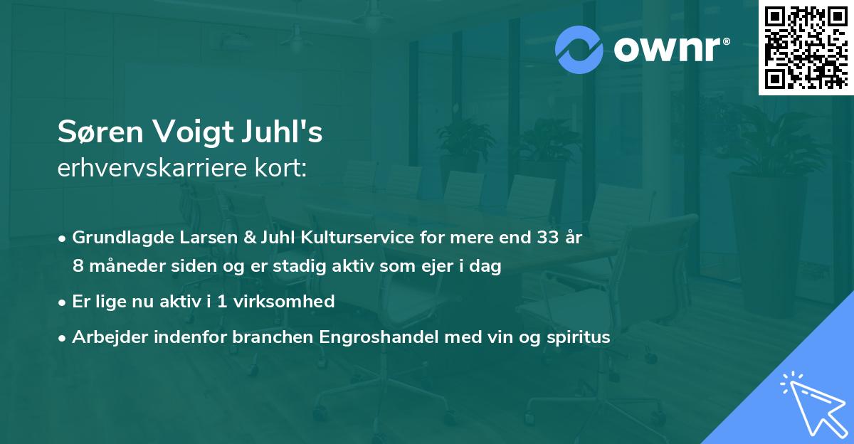 Søren Voigt Juhl's erhvervskarriere kort