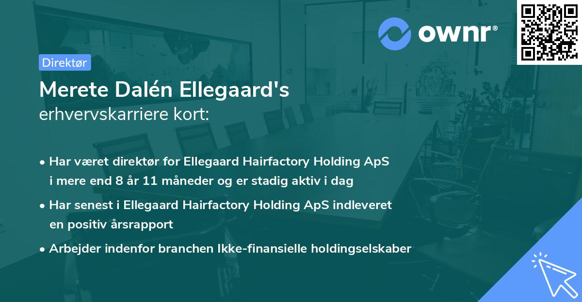 Merete Dalén Ellegaard's erhvervskarriere kort