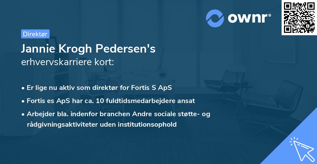 Jannie Krogh Pedersen's erhvervskarriere kort