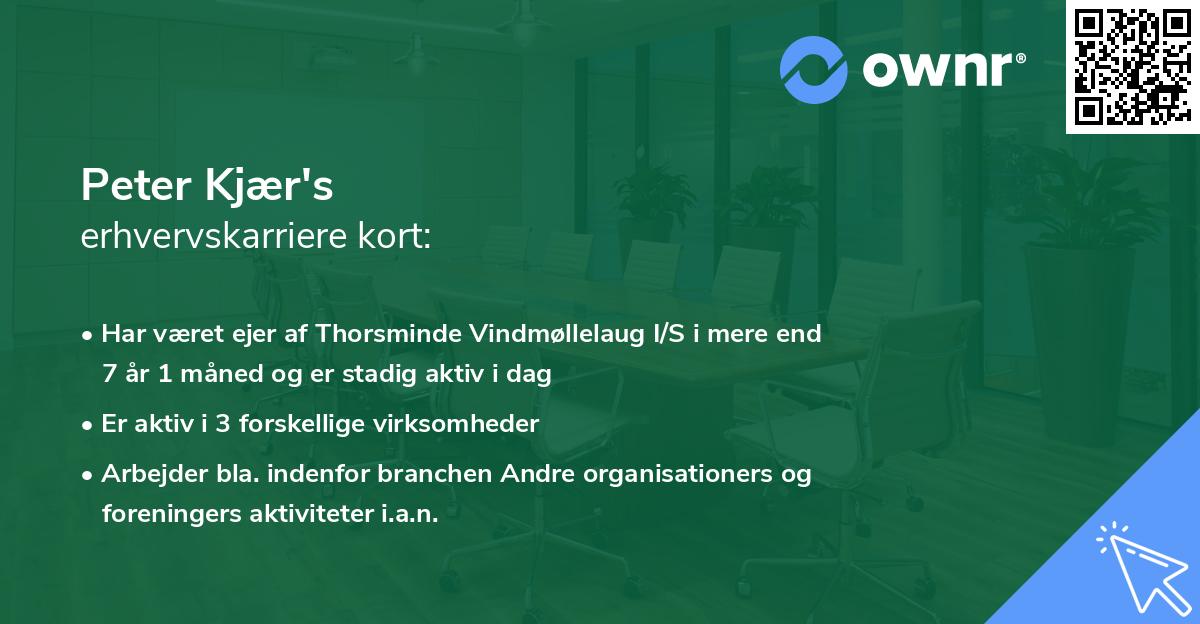 Peter Kjær's erhvervskarriere kort