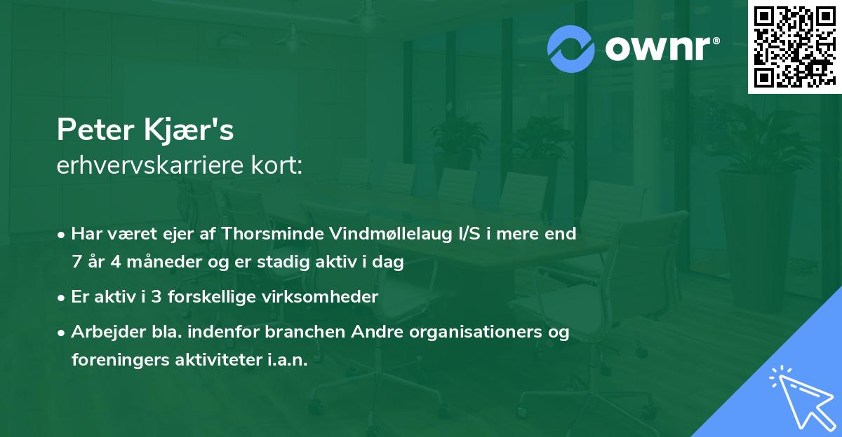 Peter Kjær's erhvervskarriere kort