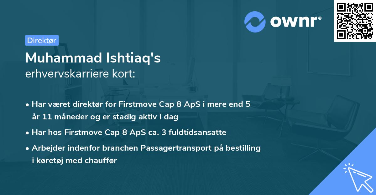 Muhammad Ishtiaq's erhvervskarriere kort