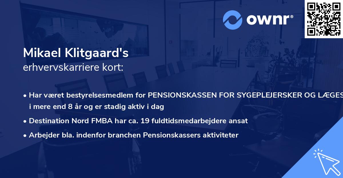 Mikael Klitgaard's erhvervskarriere kort