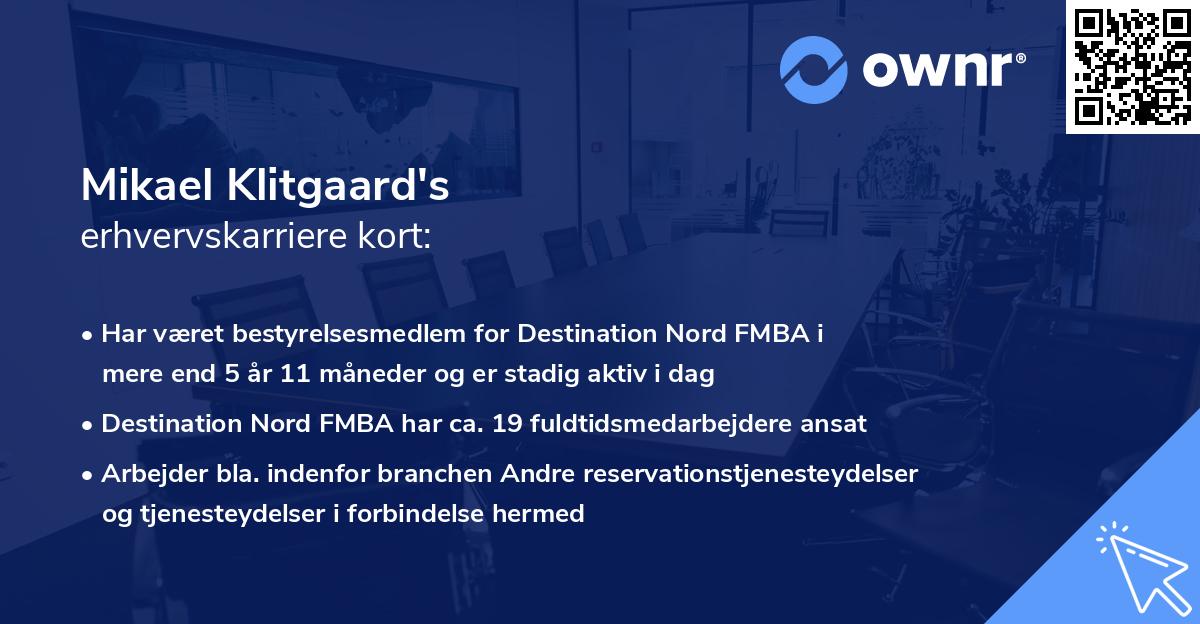 Mikael Klitgaard's erhvervskarriere kort