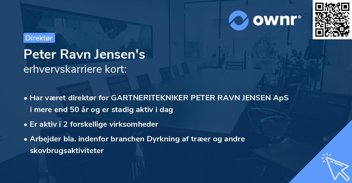 Peter Ravn Jensen's erhvervskarriere kort