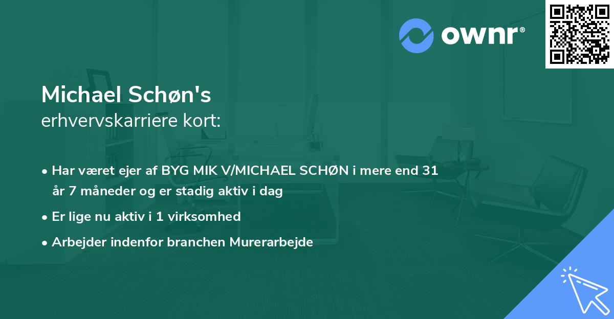 Michael Schøn's erhvervskarriere kort