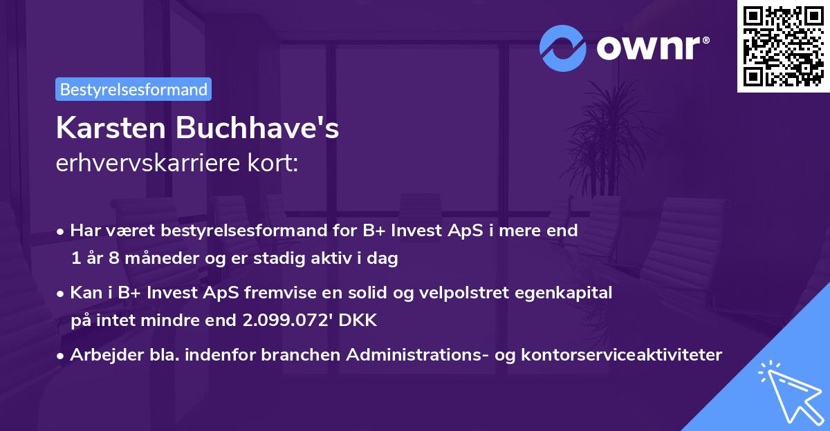 Karsten Buchhave's erhvervskarriere kort