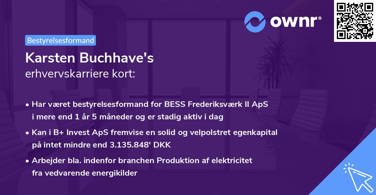 Karsten Buchhave's erhvervskarriere kort