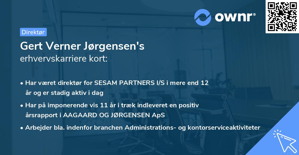 Gert Verner Jørgensen's erhvervskarriere kort