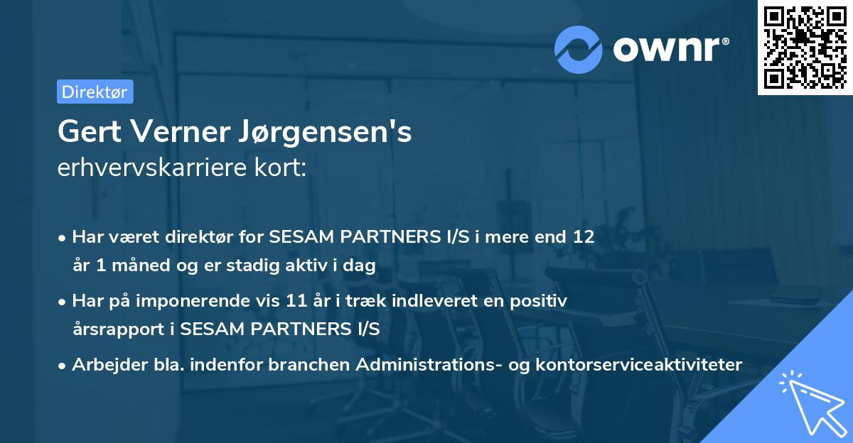 Gert Verner Jørgensen's erhvervskarriere kort