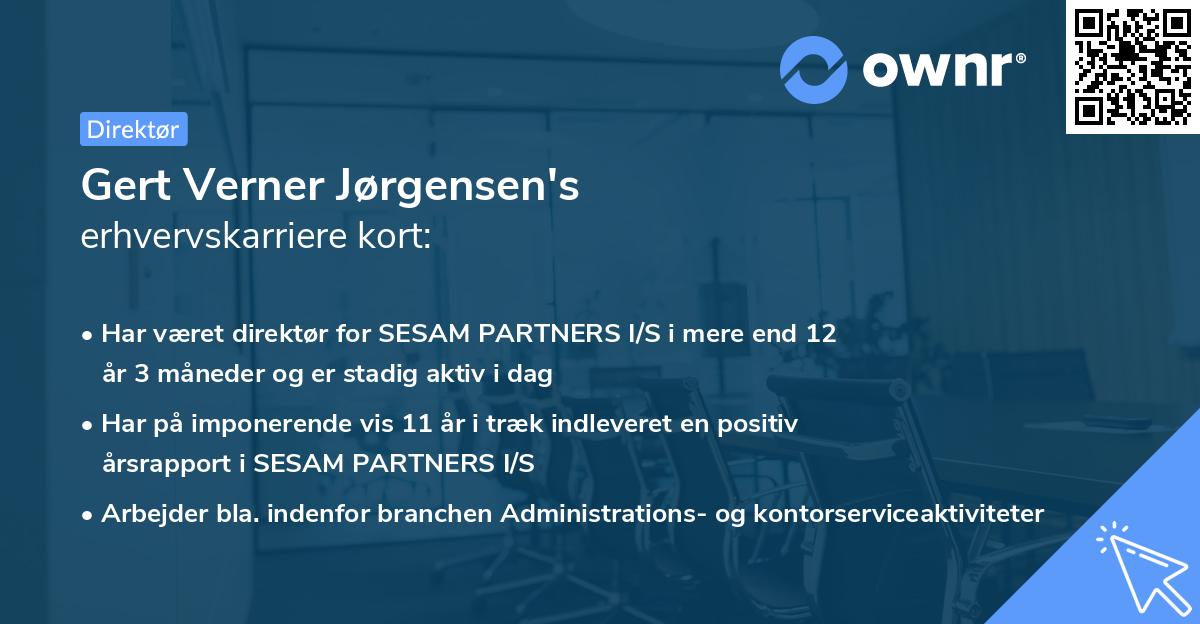Gert Verner Jørgensen's erhvervskarriere kort