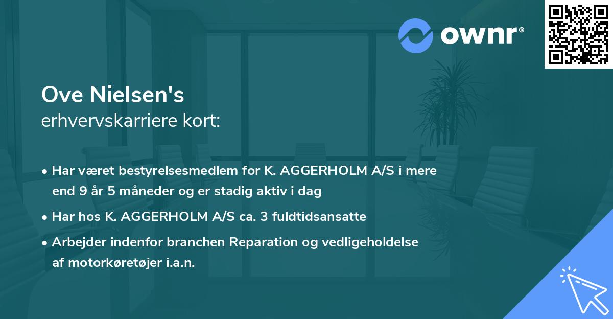 Ove Nielsen's erhvervskarriere kort
