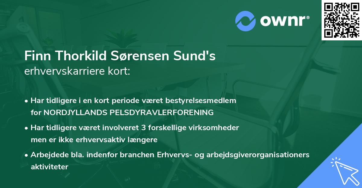 Finn Thorkild Sørensen Sund's erhvervskarriere kort