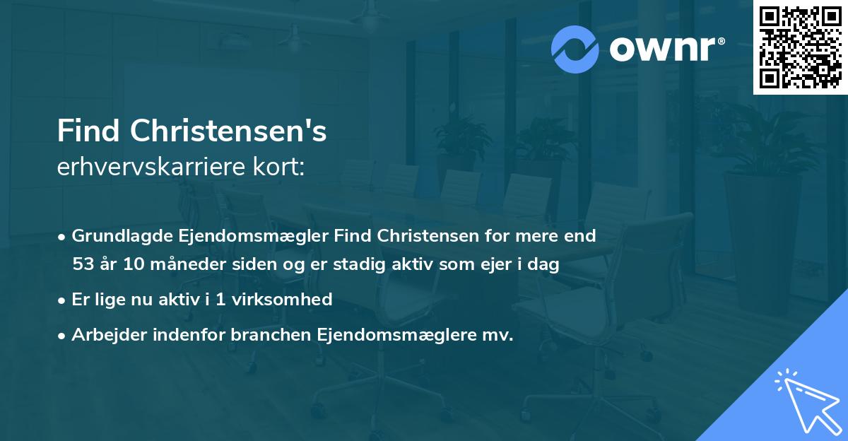 Find Christensen's erhvervskarriere kort