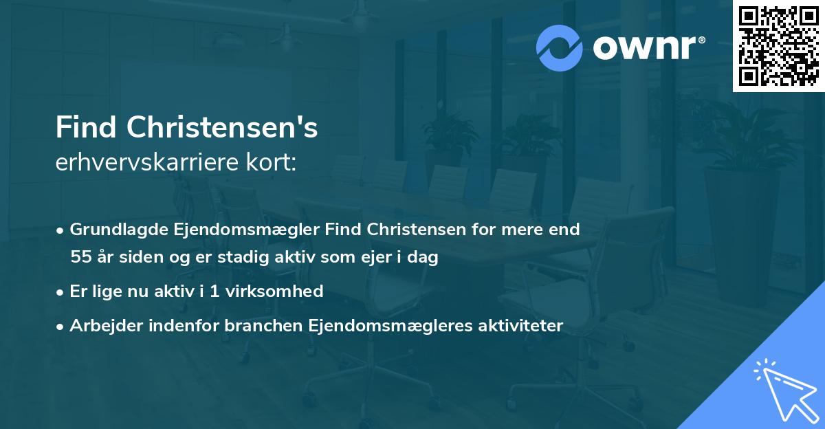 Find Christensen's erhvervskarriere kort