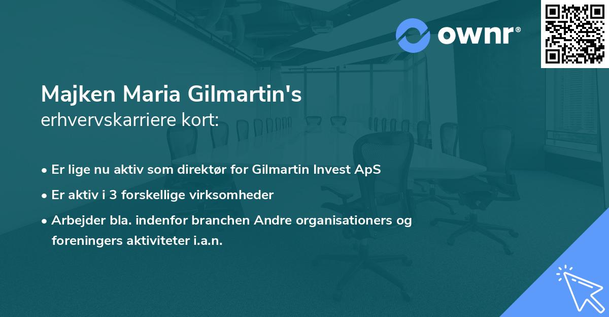 Majken Maria Gilmartin's erhvervskarriere kort