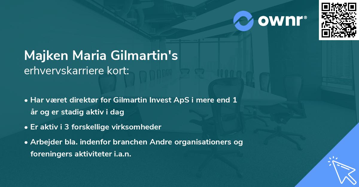 Majken Maria Gilmartin's erhvervskarriere kort