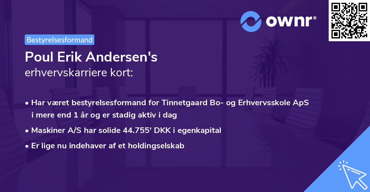 Poul Erik Andersen's erhvervskarriere kort