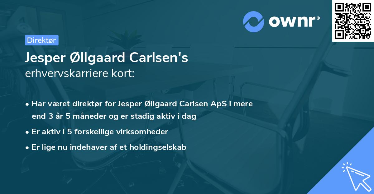 Jesper Øllgaard Carlsen's erhvervskarriere kort