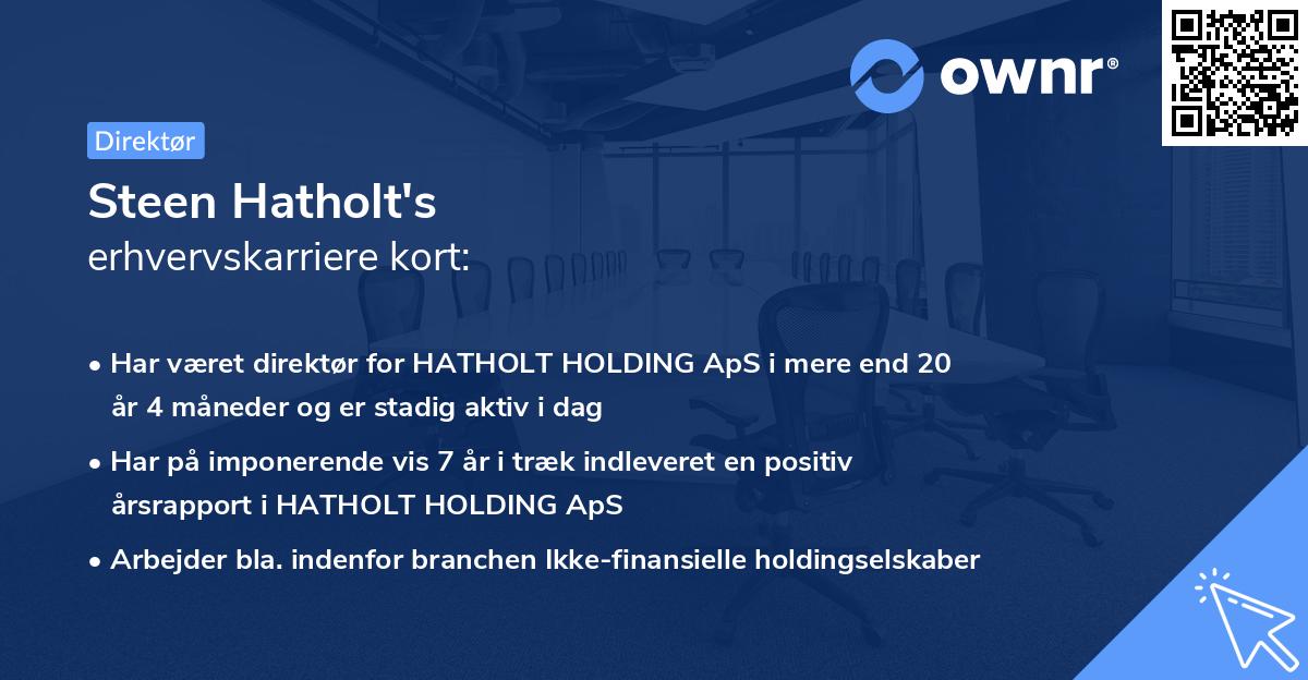 Steen Hatholt's erhvervskarriere kort