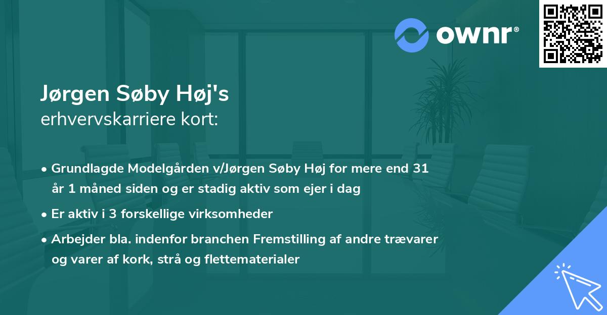 Jørgen Søby Høj's erhvervskarriere kort