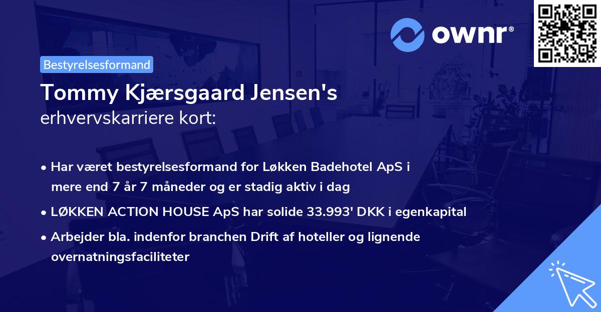 Tommy Kjærsgaard Jensen's erhvervskarriere kort