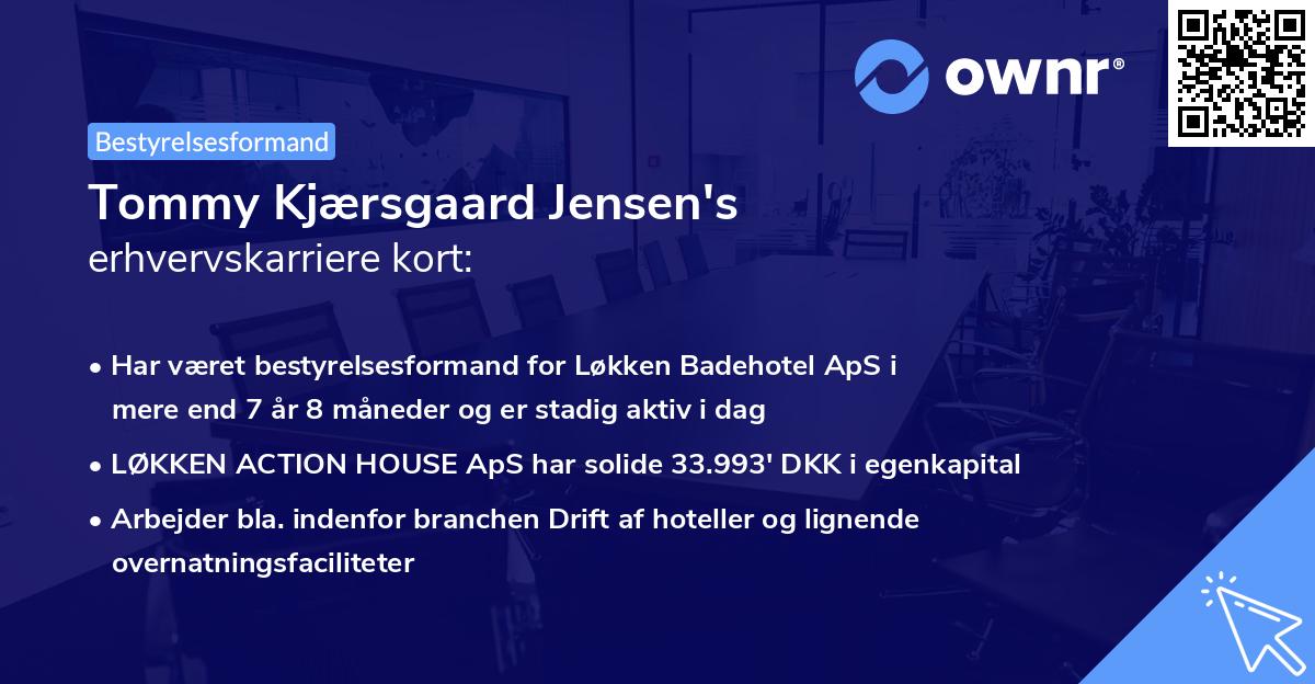 Tommy Kjærsgaard Jensen's erhvervskarriere kort