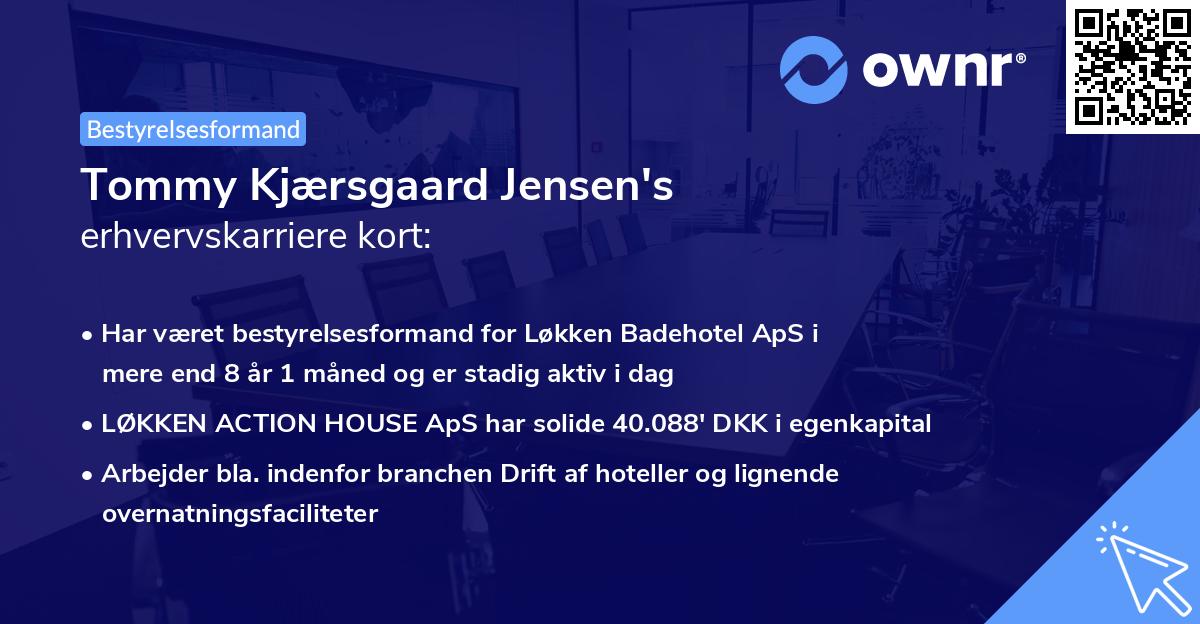 Tommy Kjærsgaard Jensen's erhvervskarriere kort