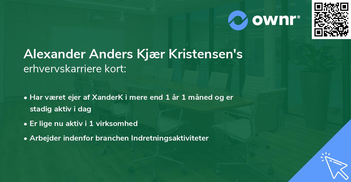 Alexander Anders Kjær Kristensen's erhvervskarriere kort
