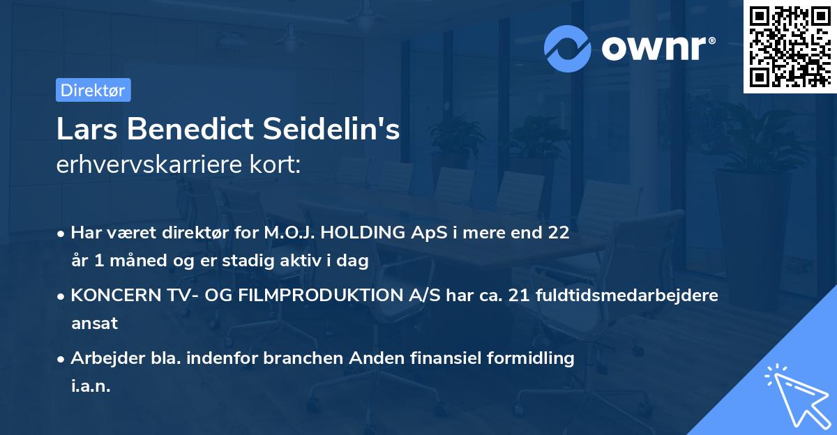 Lars Benedict Seidelin's erhvervskarriere kort