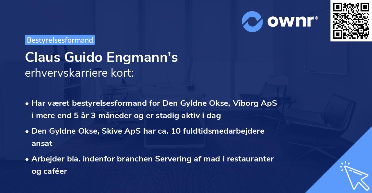 Claus Guido Engmann's erhvervskarriere kort
