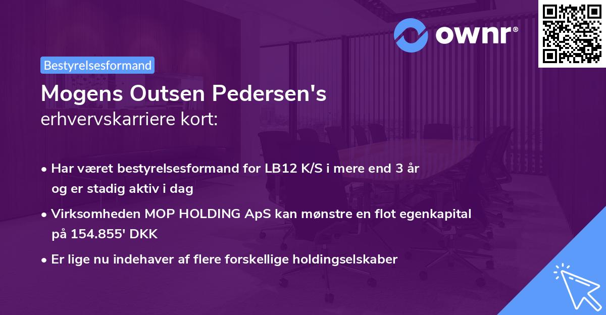 Mogens Outsen Pedersen's erhvervskarriere kort