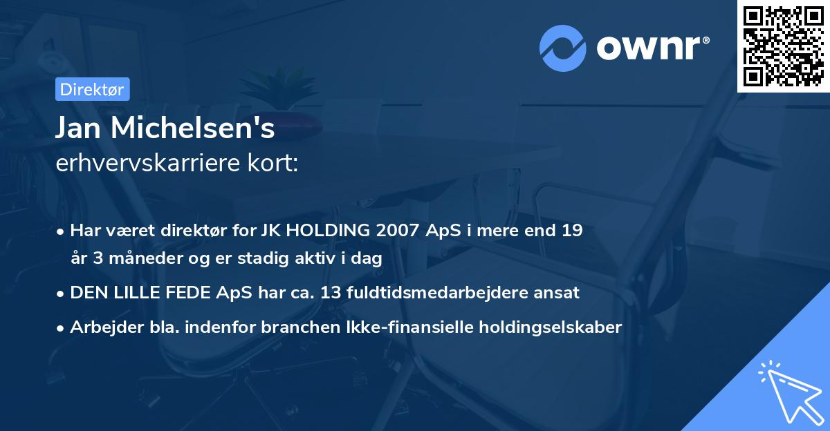 Jan Michelsen's erhvervskarriere kort