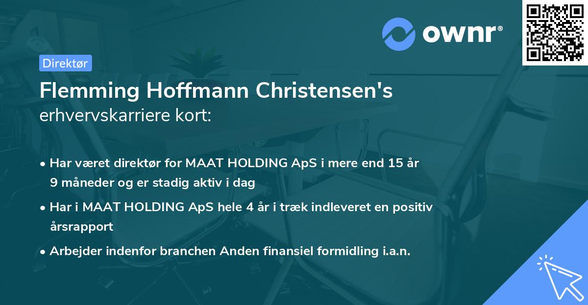 Flemming Hoffmann Christensen's erhvervskarriere kort