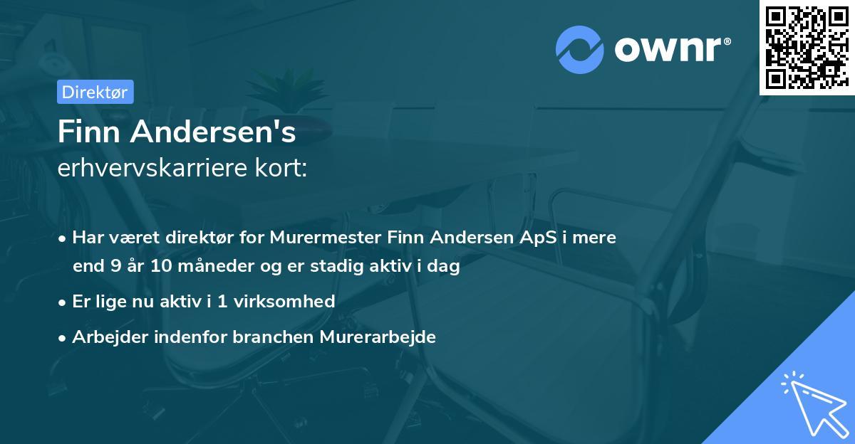 Finn Andersen's erhvervskarriere kort
