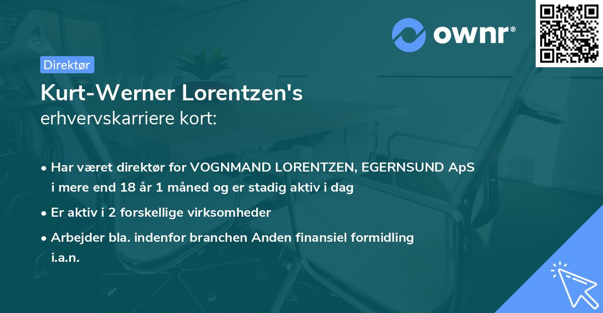 Kurt-Werner Lorentzen's erhvervskarriere kort