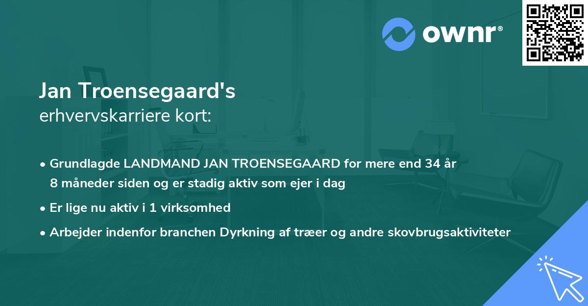 Jan Troensegaard's erhvervskarriere kort