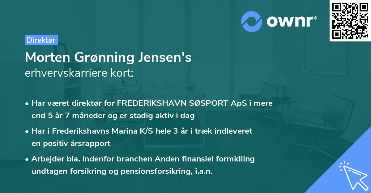 Morten Grønning Jensen's erhvervskarriere kort