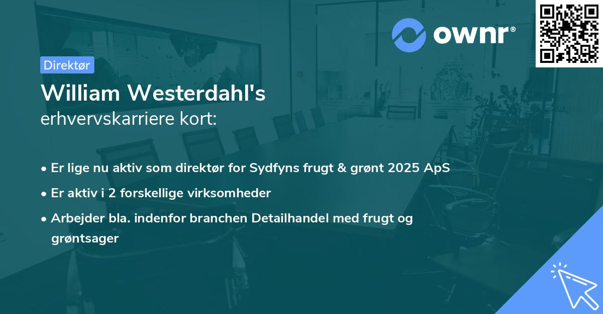 William Westerdahl's erhvervskarriere kort
