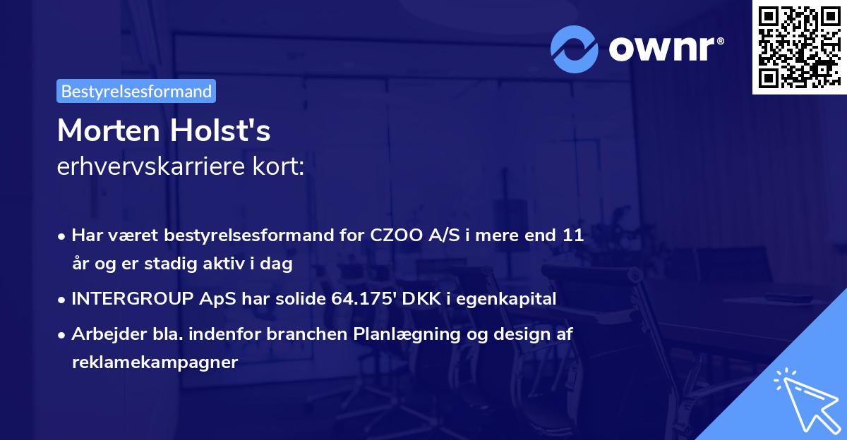 Morten Holst's erhvervskarriere kort