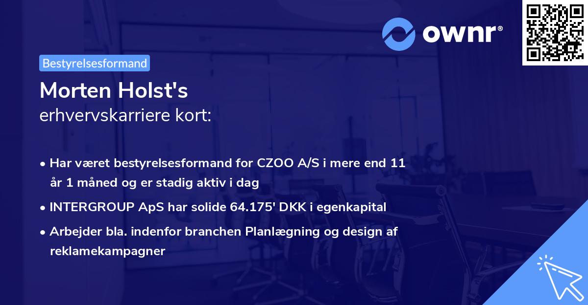 Morten Holst's erhvervskarriere kort