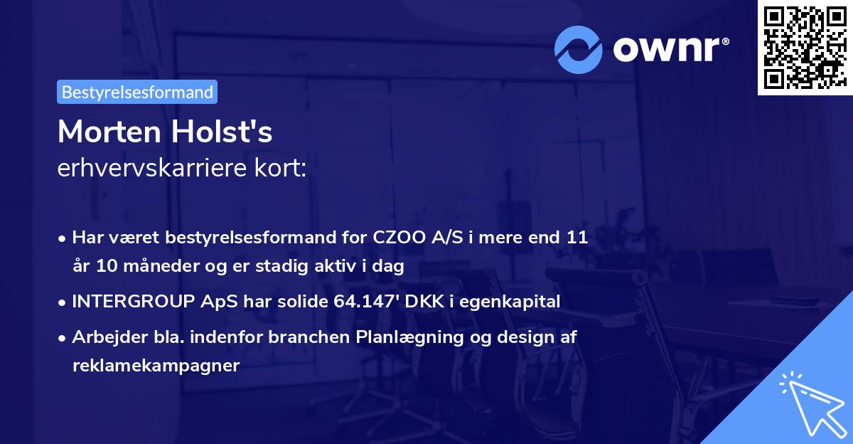 Morten Holst's erhvervskarriere kort