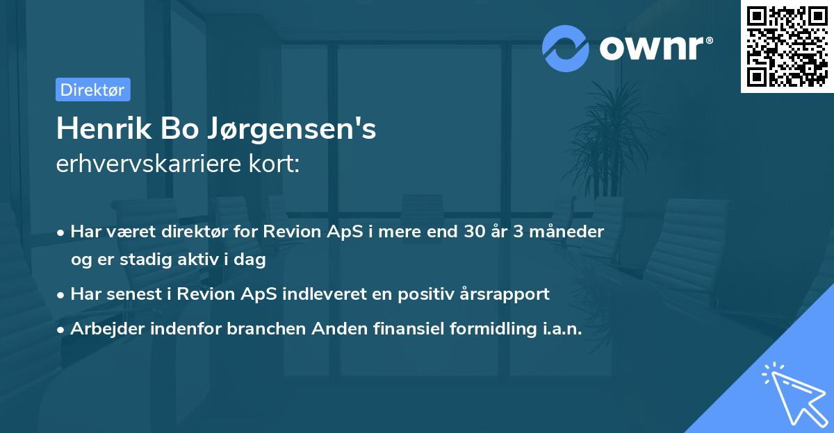 Henrik Bo Jørgensen's erhvervskarriere kort