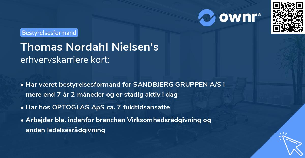 Thomas Nordahl Nielsen's erhvervskarriere kort